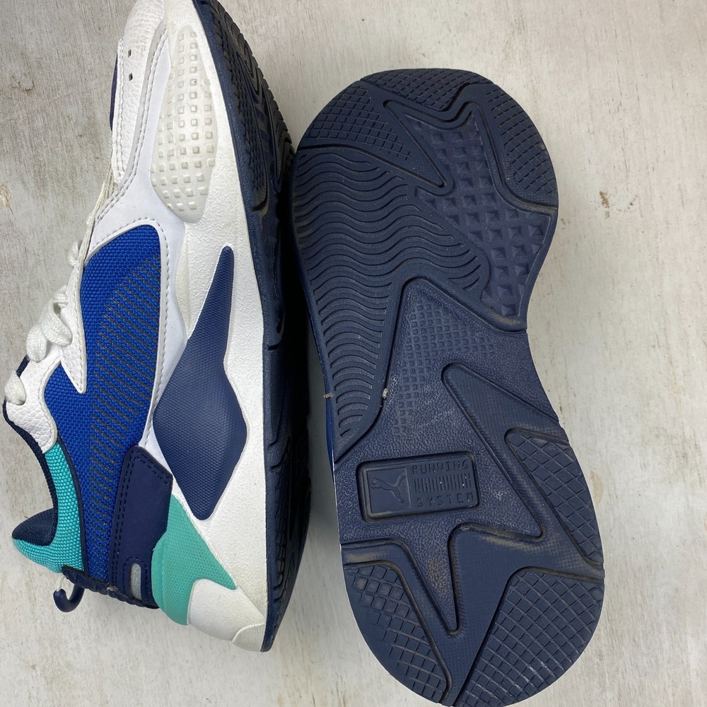 Puma RS-X Size 5C Men Kids, Size 6.5 Womens Running System Teal Blue Black Shoe - Picture 10 of 13
